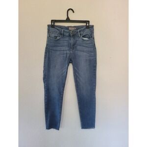 JUSTUSA Women's Jeans Size 30 Blue Denim Frayed‎ Hem Skinny Casual #19